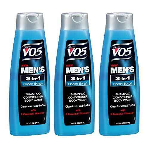 3 Pk, Alberto VO5 Men's 3-in-1 Shampoo Conditioner Body Wash , Ocean Surge 12 fl. oz.