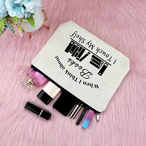 Book Lovers Gifts Makeup Bag Birthday Gift for Reading Lovers Bookworm Gift for Women Book Club Gift Christmas Graduation Gift for Librarians Reader Retirement Gift for Coworker Travel Cosmetic Bag