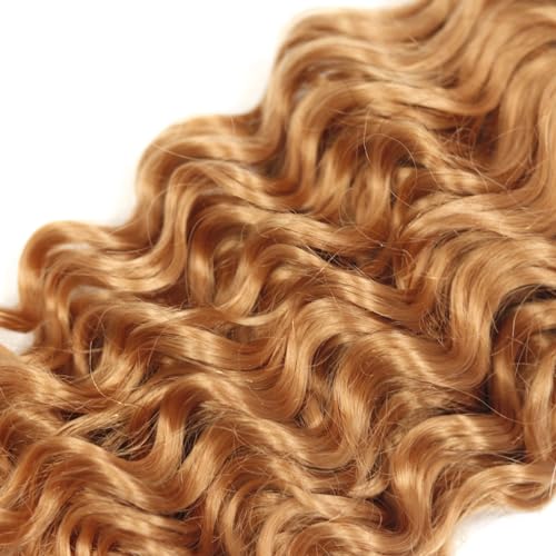 Color 27 Human Hair Bundles Blonde Deep Wave Human Hair Bundles Honey Blonde Bundle 22 24 26 inch #27 Deep Wave Bundle