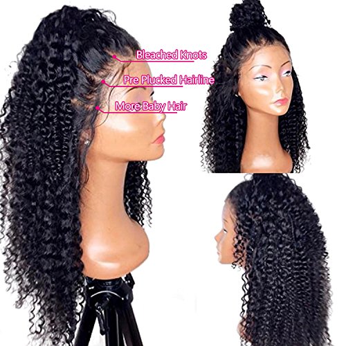 13x6 Lace Frontal Wigs for Black Women Pre Plucked Lace Wig Glueless Brazilian Remy Human Hair Wigs with Baby Hair (18 inch, 150% Density Lace Front Wig)