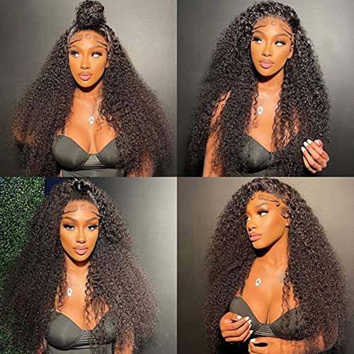 Yuzhou Grace Deep Wave Lace Front Wigs Human Hair 13x4 Lace Frontal Curly Wigs for Black Women Wet and Wavy HD Lace Front Wigs Pre Plucked with Baby Hair 200 Density(18inch, 13x4 deep wave wig)