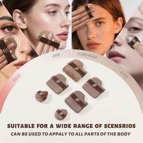 6pcs Powder Puffs Set With Case, Makeup Powder Puff, Velour Makeup Puff, Setting Powder Puff, Reusable & Washable, Ideal For Foundation, Powder Cream, Setting, Christmas Gifts For Women