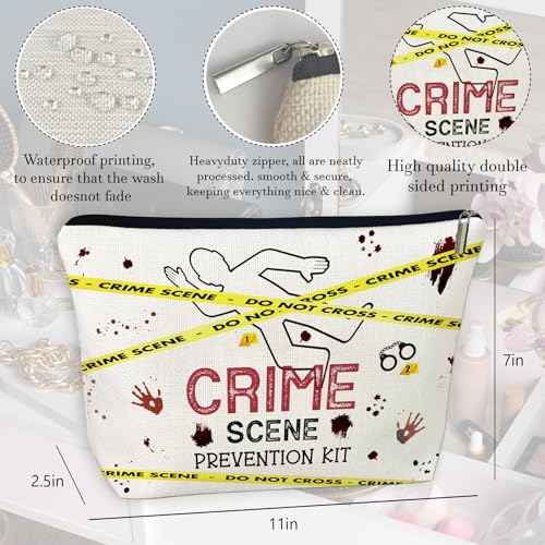 TV Show Makeup Bag Crime Show Inspired Gift Merchandise Zipper Cosmetic Bag Funny Period Travel Pouch for Women Girls Graduation Friendship Birthday Christmas Gifts