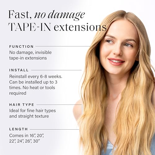 Luxy Tape-In Hair Extension Collection 16", 50g, Champagne Blonde, 20 pieces