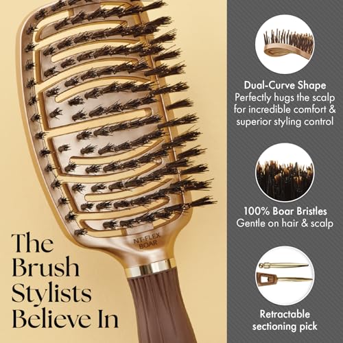 Olivia Garden NanoThermic Ceramic + Ion Flex Scalp-Hugging & Vented Hair Brush