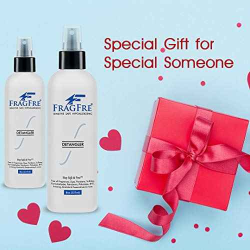 Hair Detangler Spray, 8 oz - Leave in Conditioner for Sensitive Skin and Scalp - Styling Heat Protectant Spray - Gluten Free Vegan Cruelty Free