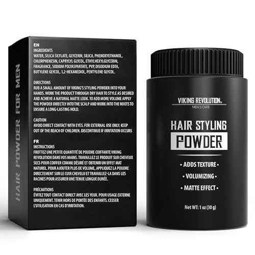 Viking Revolution Hair Styling Powder for Men - Easy to Apply Mattifying & Volumizing Hair Texture Powder for Men (1 Oz - 1 Pack)