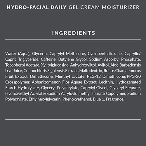 Hydro-Facial Daily Gel Cream Moisturizer - Non-Greasy Moisturizer Restores Natural Moisture Barrier by Reducing Water Loss (2 fl oz. 60ml)
