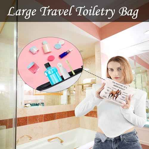 Funny American Bully Lovers Gifts The Anatomy of A American Bully Clever Minds Cosmetic Bags American Bully Veterinary Mom Travel Toiletry Bags (American Bully)