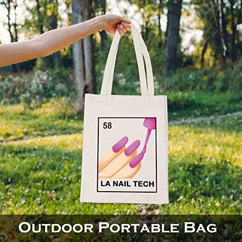 LEVLO Latina AF Gift La Nail Tech Shopping Bag Nail Technician Stylist Tarot Reusable Book Tote Bag for Women BFF