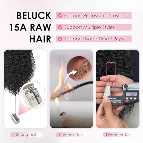 15A Raw Human Hair Wig with Bangs 4x2 Lace Short Water Wave Curly Glueless Wigs Layered Bob Wig Human Hair 180% Density Ready to Wear Wigs Glueless Human Hair for Women (10 Inch 1B Black)