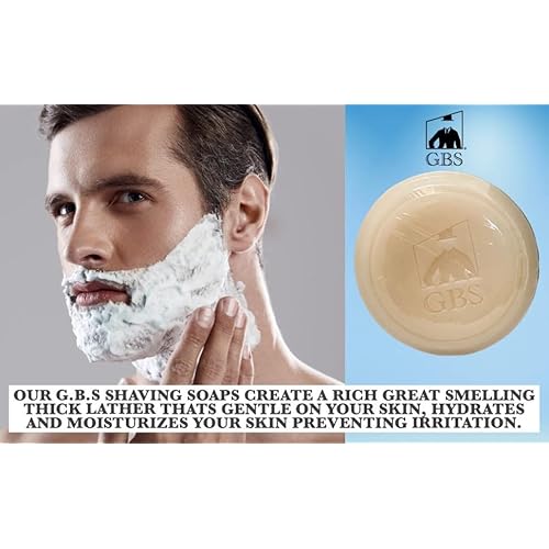 G.B.S Men's Shave Kit, Double Edge Razor and Brush Stand Shaving Bowl, Soap and DE Razor Blades Stubble Remover Effortless Glide