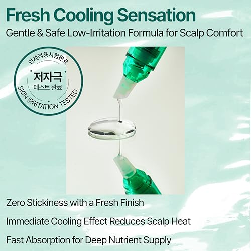 BAO_H.LAB Hair Loss Care Ampoule for Hair Thinning & Shedding, Healthier Scalp & Thicker Fuller Looking Hair in One Month Hair Care Solution, Non-oily Non-greasy 2 Ampoules in One Pack Korean Haircare