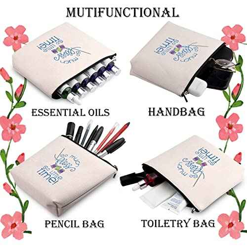 WCGXKO So Much Floss So Little Time Zipper Pouch Makeup Bag Gift for Knitters Crochet Lover (So Much Floss)