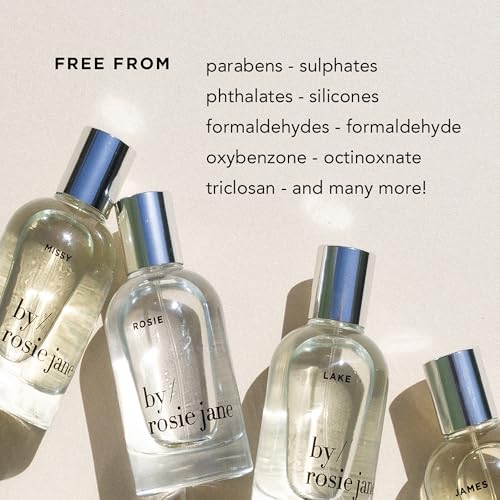 By Rosie Jane Eau De Parfum Spray (Rosie) - Clean Perfume for Women - Non-Toxic Body Mist with Notes of White Musk & Sweet Rose - Paraben, Sulfate & Phthalate Free (50ml)