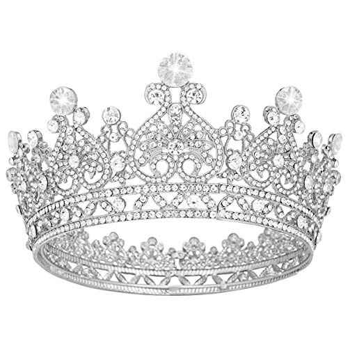 Glinda The Good Witch Crown, Princess Diaries Costume Tiara for Women - Vofler Silver Coronas para 15 A?os Hair Accessories Cake Topper for Bride Girl Party Quinceanera Prom Wedding Birthday Pageant