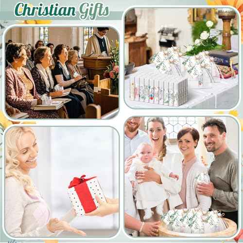 100 Set Christian Religious Gift Bulk Lip Balm for Women Christian Church Party Favor Bulk Bible Verse Lip Balm with Scripture Christmas Inspirational Gift for Coworker Staff Employee