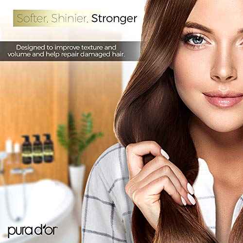 PURA D'OR Advanced Therapy Conditioner (16oz) For Increased Moisture, Strength, Volume & Texture, No Sulfates, Contains Argan Oil & Biotin, All Hair Types, Men & Women (Packaging May Vary)