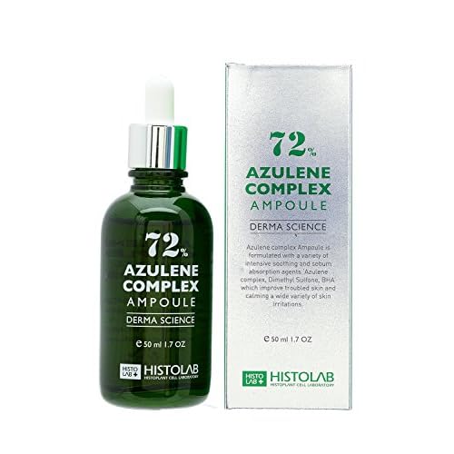 72% Azulene Complex Korean Beauty Facial Serum ? Soothing & Sebum Control Ampoule for Acne & Oily Skin ? Reduces Redness, Swelling & Irritations ? Infused with Tea Tree Oil