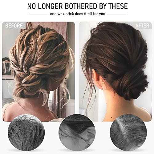 VOLLUCK Hair Wax Stick for Wigs, 2 PCS Edge Control Slick Stick Hair Pomade 2.7Oz Stick Non-greasy Styling Wax, Long Lasting, Strong Hold Temporary Hair Styling Product for Edge Frizz