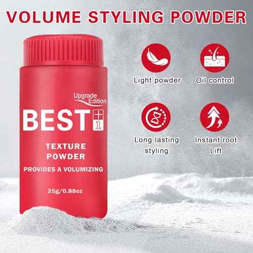 DAMUSI Hair Mattifying Volumizing Texturizing Powder for Men Women Fluffy Hair Texture Volume Styling Powder Matte Finish Oil Control Natural Look Easy to Apply(1PC/0.88oz)