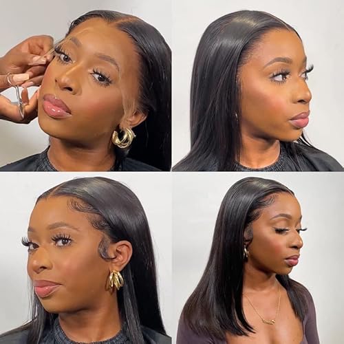 26 Inch 13X6 HD Lace Front Wigs Human Hair Pre Plucked 13x6 Straight Lace Front Wigs Human Hair Frontal Wigs for Women Human Straight Wig with Baby