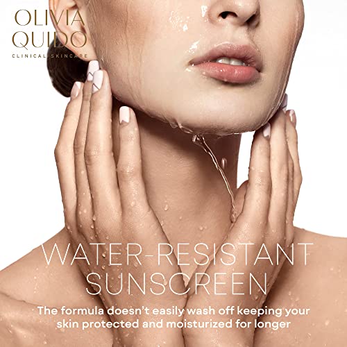 OLIVIA QUIDO Clinical Skincare Broad Spectrum Sunscreen SPF 50 with Lilac Stem Cell | Anti-Aging Skin Protection From UVA and UVB Rays | Water-Resistant Indoor and Outdoor Sunscreen with Matte Finish