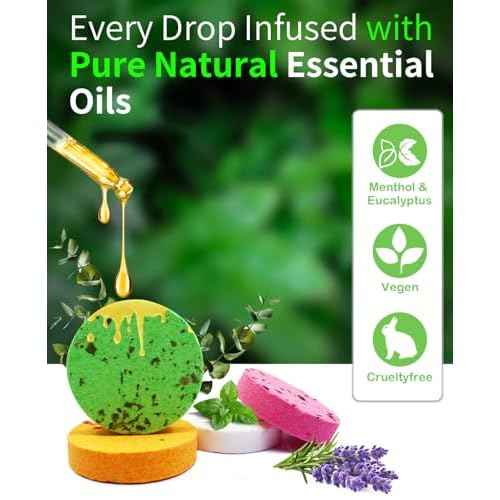 Shower Steamers Aromatherapy - 8 Pack Organic Shower Bombs with Natural Essential Oil, Self Care and Stress Relief Birthday/Home Spa/Christmas Stocking Stuffers/White Elephant Gifts for Women
