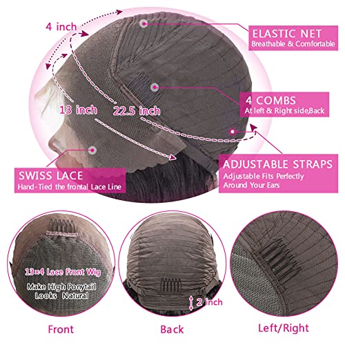 Yuzhou Grace Deep Wave Lace Front Wigs Human Hair 13x4 Lace Frontal Curly Wigs for Black Women Wet and Wavy HD Lace Front Wigs Pre Plucked with Baby Hair 200 Density(18inch, 13x4 deep wave wig)