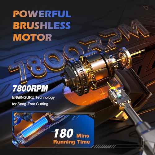 Professional Hair Clippers for Men- High Torque Brushless Motor with Diamond-Like Carbon Coating Ceramic Blade, Mens Cordless Hair Clippers Set for Barbers with Charging Base