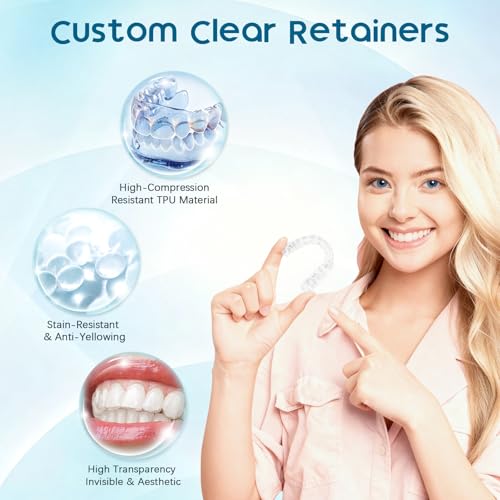 Custom Retainers for Teeth ? Clear Retainer, Precision-Fit Design for Long-Lasting Comfort, Slim, Transparent, and Ideal for Daytime or Overnight Wear (Upper Only)