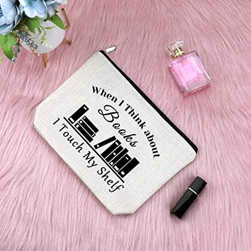 Book Lovers Gifts Makeup Bag Birthday Gift for Reading Lovers Bookworm Gift for Women Book Club Gift Christmas Graduation Gift for Librarians Reader Retirement Gift for Coworker Travel Cosmetic Bag