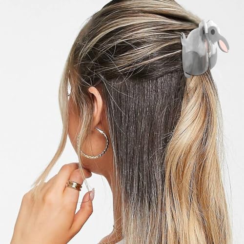 Rabbit Hair Clip, Cute Bunny Animal Hair Claw Clip for Women Girls, Acetate Funny Farm Hair Accessories Easter Gift