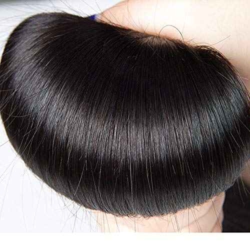 Straight Human Hair Bundles 14 16 18 Inches Brazilian 100% Unprocessed Virgin Hair Weave Bundles Human Hair Straight Weft Natural Black Color Hair Extensions for Women