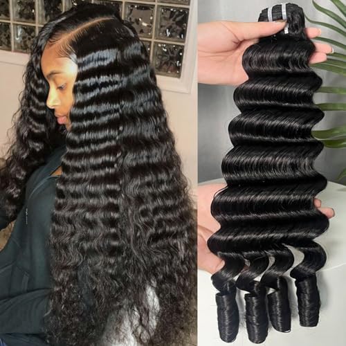 Lemoda 24Inch 1PC/lot Burmese Loose Deep Wave Curly Virgin Human Hair Bundles Spriral Curly Ends Top Quanlity Unprocessed Raw Human Hair Extensions