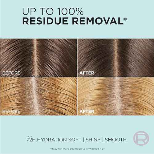 L'Oreal Paris Elvive Hyaluron + Pure Shampoo and Conditioner Set, Clarifying Shampoo and Rehydrating Conditioner with Salicylic Acid and Hyaluronic Acid, 1 Kit