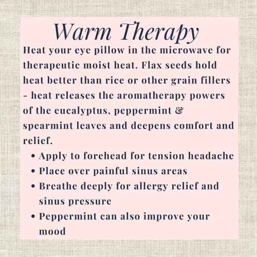Eye Pillow with Flaxseed, Eucalyptus & Mint, Small Heat and Cold Therapy Pad, Caregiver Gift, Eco-Friendly Ingredients, Microwavable Sinus and Headache Mask - Windowpane Plaid