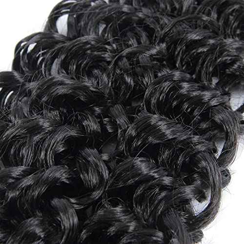 8 Packs Curly Crochet Hair GoGo Curl Crochet hair for Women Natural Black Deep Wave Braiding hair,Synthetic Bohemian Crochet Braid Water Wave Crochet hair Extensions(18inch, 1B)