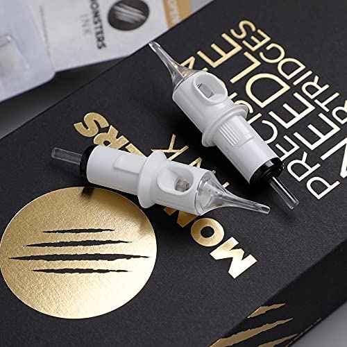 Monsters Ink Tattoo Needles 3rl Tattoo Needles Cartridge for Tattoo Gun, Tattoo Pen & Tattoo Machine. Tattoo Cartridge Needles 3 Round Liner 0.25mm #8