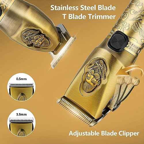 Lanumi Professional Hair Clipper Trimmer Set for Men Electric Shaver Razor Cordless Hair Cutting Barber Clippers Beard Trimmer Men¡¯s Grooming Kit Gifts for him