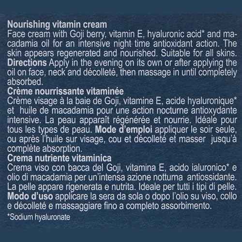 [comfort zone] Renight Nourishing Vitamin Cream, Night Treatment To Nourish And Hydrate, Ideal For All Skin Types, 1.01 oz.