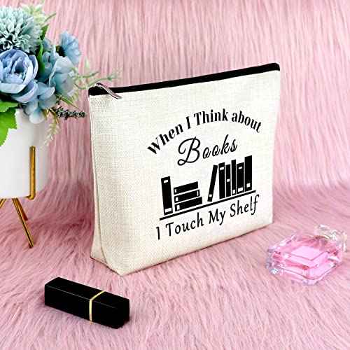 Book Lovers Gifts Makeup Bag Birthday Gift for Reading Lovers Bookworm Gift for Women Book Club Gift Christmas Graduation Gift for Librarians Reader Retirement Gift for Coworker Travel Cosmetic Bag