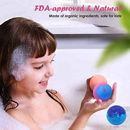 Bath Bombs for Kids with Toys Inside Surprise - 12pack Bubble Bath Fizzies Vegan Essential Oil Spa Bathbombs Fizz Bath Balls Kit for Girls Boys Women Skin Moisturize, Handmade Girl Gift Set, Kid Safe