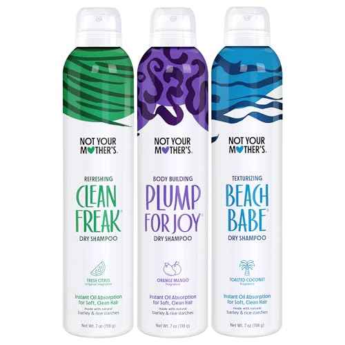 Not Your Mother's Dry Shampoo Spray Signature Assortment (3-Pack) - 7 oz Each - Clean Freak, Plump for Joy & Beach Babe - Instantly Absorbs Oil & Extends Style Life for Refreshed Hair