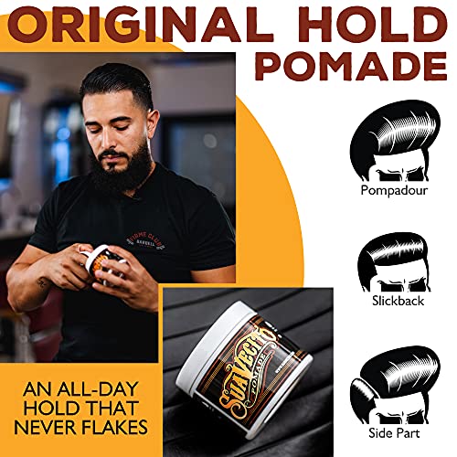 Suavecito Pomade For Men - Medium Hold Shine Water Based oz Pack Wax Like Flake All Day Hair Free Gel Hairstyles Easy To Wash Out