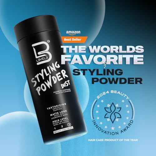 L3 Level 3 Travel Styling Powder - Natural Look Men's Hair Powder Sample - 0.18 oz