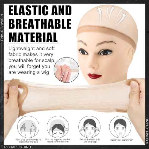 10 Pack Set 2 Wig Head Stand with 5 PCS Wig Brush Comb Hat Wig Holder Set for for Travel Home Use
