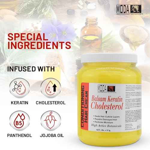 MODA - Cholesterol Deep Conditioning Hair Cream with Keratin, Panthenol, Collagen Amino Acids, Jojoba Oil, and Vitamin E ? 64 Oz
