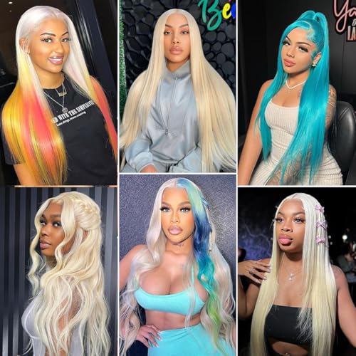 613 Lace Front Wigs Human Hair 200 Density Blonde Wig Human Hair 613 Straight Frontal Wigs Human Hair Pre Plucked For Women 13x4 Honey Blonde HD Lace Frontal Wig 24 Inch