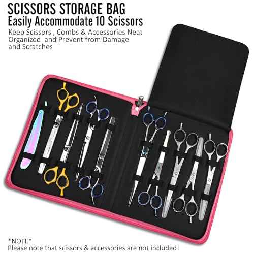 Case Holds 10 Grooming or Beauty Shears (PINK)